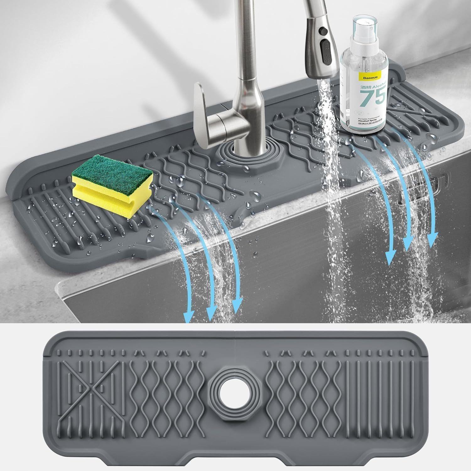 Silicone Tap Washer - 간편하고 깨끗한 실리콘 수전 스플래시 가드