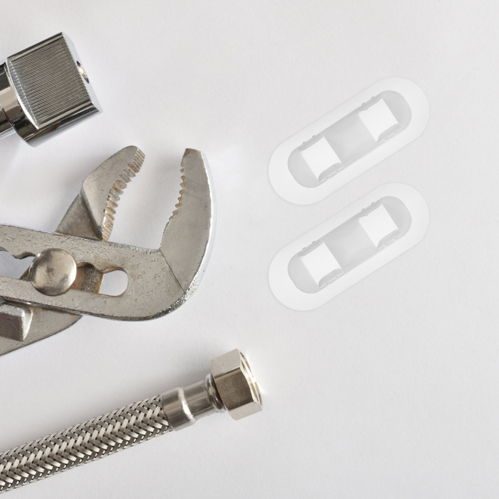 Plastic Pipe Clip - 20개입, 자가 접착식 파이프 클램프, 13-16mm,