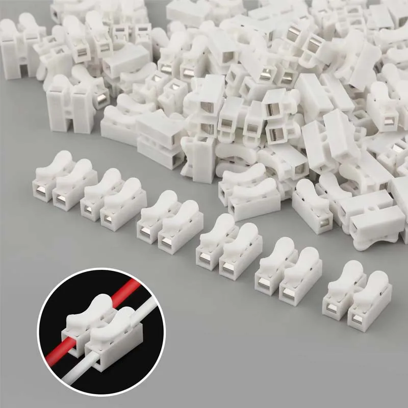50pcs 푸시 퀵 와이어 케이블 CH2 커넥터 10A - Push Fit Connector 리뷰 및 가격